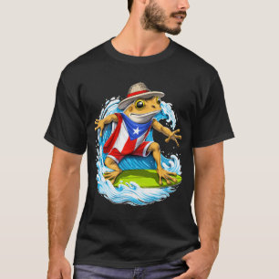 Puerto Rico Coqui Frosch Surfen T-Shirt
