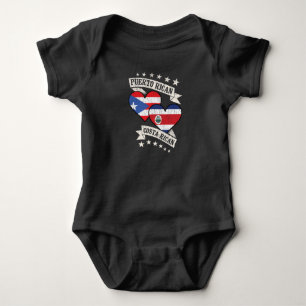 Puerto Rico Costa Rica Herzflags Puerto Rico C Baby Strampler