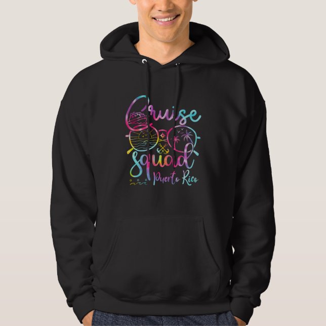 Puerto Rico Cruise Squad 2023 Tie Dye Holiday Matc Hoodie (Vorderseite)