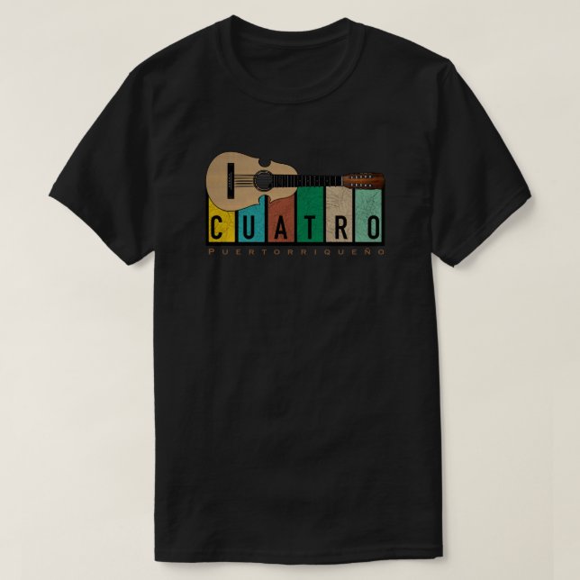 Puerto Rico Cuatro Guitar T - Shirt (Design vorne)