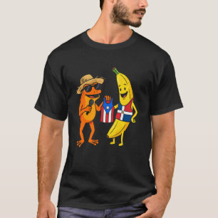 Puerto Rico Dominikanische Republik Flagge Frosch T-Shirt