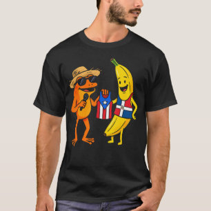 Puerto Rico Dominikanische Republik Flagge Frosch  T-Shirt
