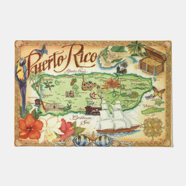 Puerto Rico Doormat Fußmatte (Vorderseite)