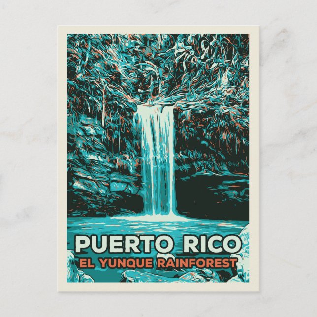 Puerto Rico, El Yunque Nationalpark Postkarte (Vorderseite)