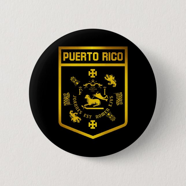 Puerto Rico Emblem Button (Vorderseite)