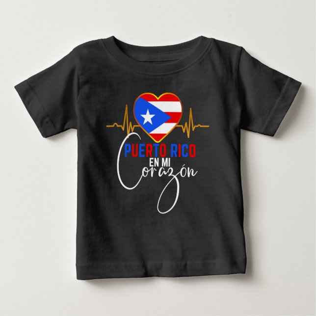 Puerto Rico en mi Corazon Puerto Rican Pride  Baby T-shirt (Vorderseite)