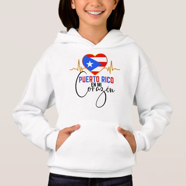 Puerto Rico en mi Corazon Puerto Rican Pride   Hoodie (Vorderseite)