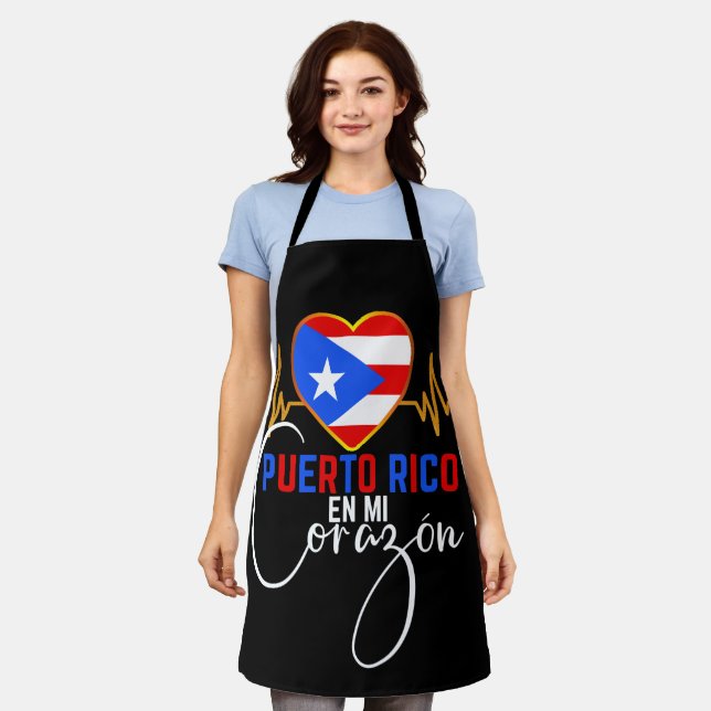 Puerto Rico en mi Corazon Puerto Rican Pride  Schürze (Getragen)