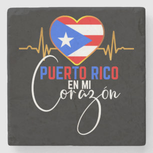 Puerto Rico en mi Corazon Puerto Rican Pride Steinuntersetzer