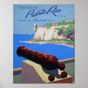 Puerto Rico entdecken - Reiseplakat Poster