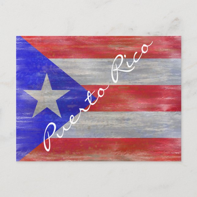 Puerto Rico erschüttert puerto-ricanische Flagge Postkarte (Vorderseite)