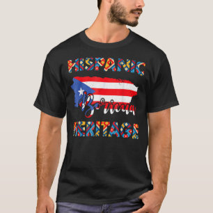 Puerto Rico Fahne Hispanic Heritage Boricua Puerto T-Shirt