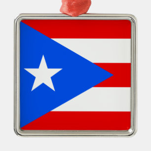 Puerto Rico Fahne Keramik Ornament Aus Metall