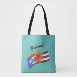 Puerto Rico Fahne mit flora de maga boricua