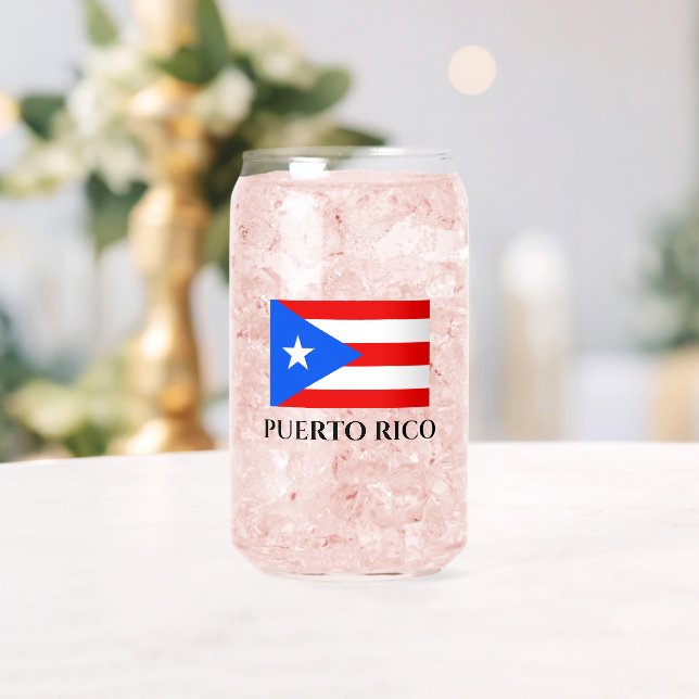 Puerto Rico Fahne personalisiert kann Glas formen (Insitu (Hochzeit))
