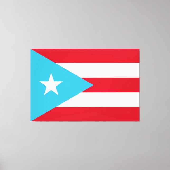 Puerto-Rico-Fahne Stretched Canvas Print Leinwanddruck (Vorderseite)