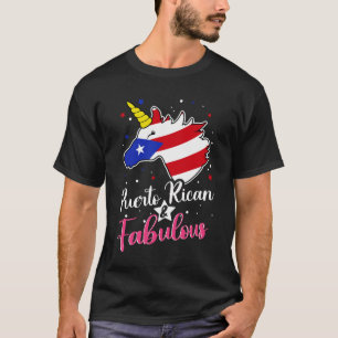 Puerto Rico Fahne und das fabelhafte Einhorn Puert T-Shirt