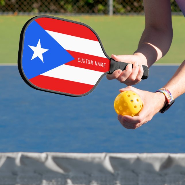Puerto-Rico-Fahnenracket für Pickleball Schläger (InSitu)