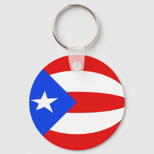 Puerto Rico Fisheye Flag Schlüsselanhänger