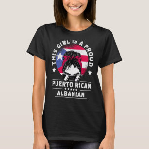 Puerto Rico Flag Albanien Große Frauen Mädchen Pri T-Shirt