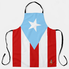 Puerto Rico Flag All Over Print Large Apron Schürze