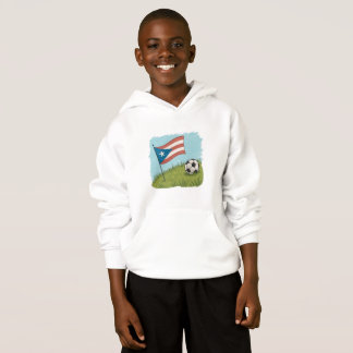 Puerto Rico flag and soccer ball Hoodie