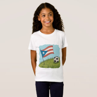 Puerto Rico flag and soccer ball T-Shirt