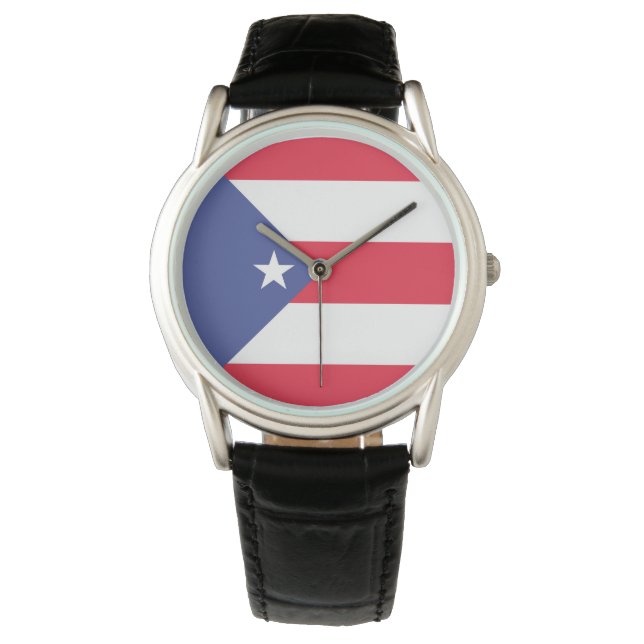 Puerto Rico Flag Armbanduhr (Vorderseite)