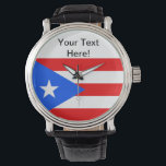 Puerto Rico Flag Armbanduhr<br><div class="desc">Ich hoffe,  wie ich diese Ehre Ihrer Flagge gezeigt habe! Mir gefällt,  wie das aussieht! Fühlen Sie sich frei,  um dies Ihren Bedürfnissen anzupassen! Danke,  dass du vorbeigekommen bist und einen schönen Tag verbringen könntest!</div>