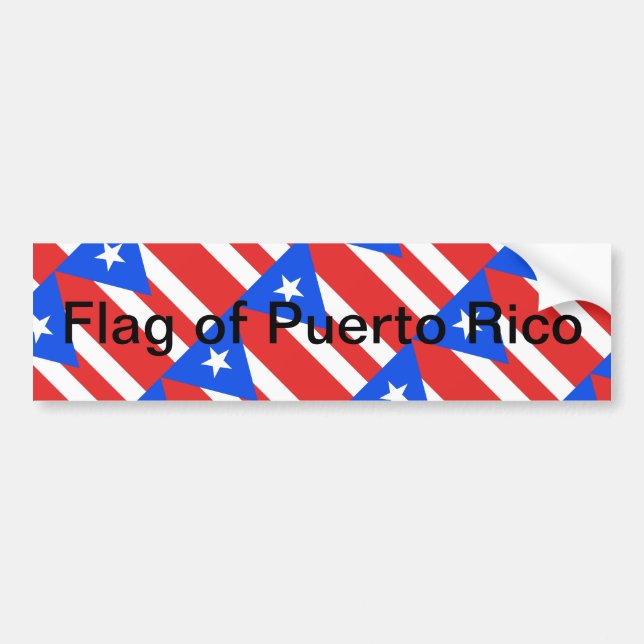 Puerto Rico Flag Autoaufkleber (Vorne)