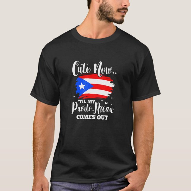 Puerto Rico Flag bis mein Puerto-Amerikaner kommt  T-Shirt (Vorderseite)