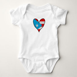 Puerto Rico Flag | Boricua Heart, Puerto Rico Baby Strampler