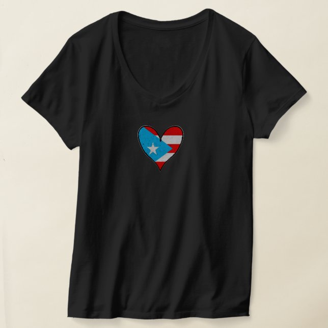 Puerto Rico Flag | Boricua Heart, Puerto Rico T-Shirt (Ablage )