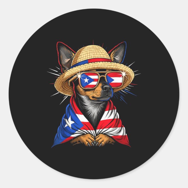 Puerto Rico Flag Boricua Puerto Rican Flag  Runder Aufkleber (Vorderseite)