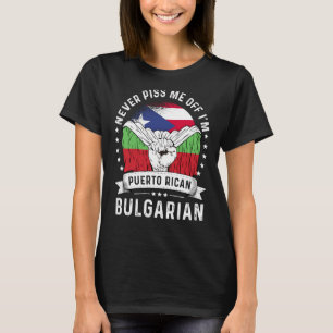 Puerto Rico Flag Bulgarien Grosser Spaß Pride T-Shirt