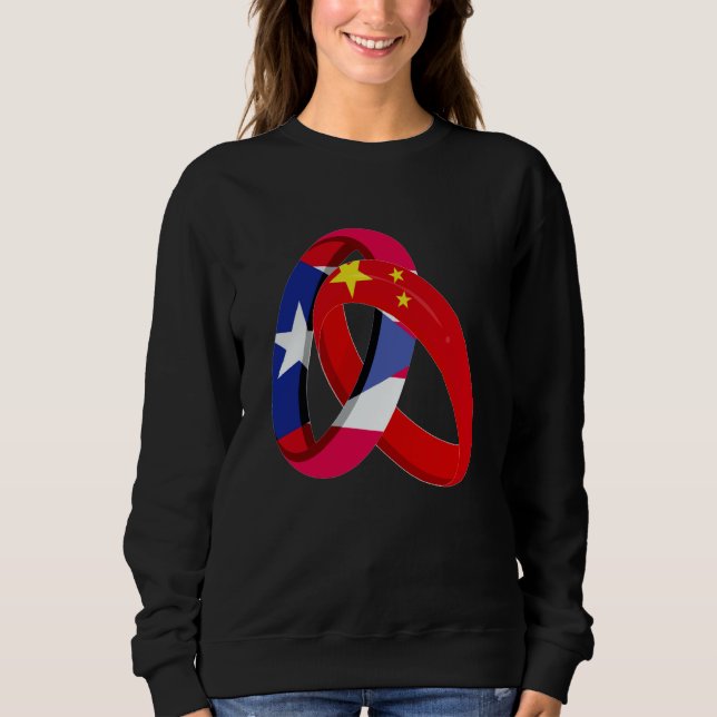 Puerto Rico Flag China Grown Ring Marriage Wedding Sweatshirt (Vorderseite)