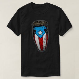 Puerto Rico Flag Conga Drum T - Shirt