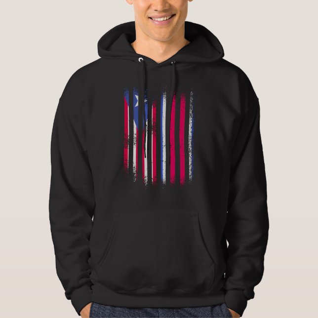 Puerto Rico Flag Costa Rica Grown Country Flags St Hoodie (Vorderseite)