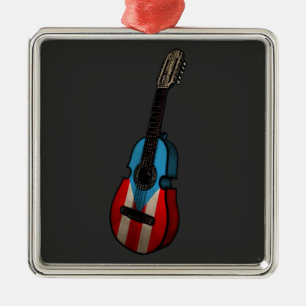 Puerto Rico Flag Cuatro Ornament Aus Metall
