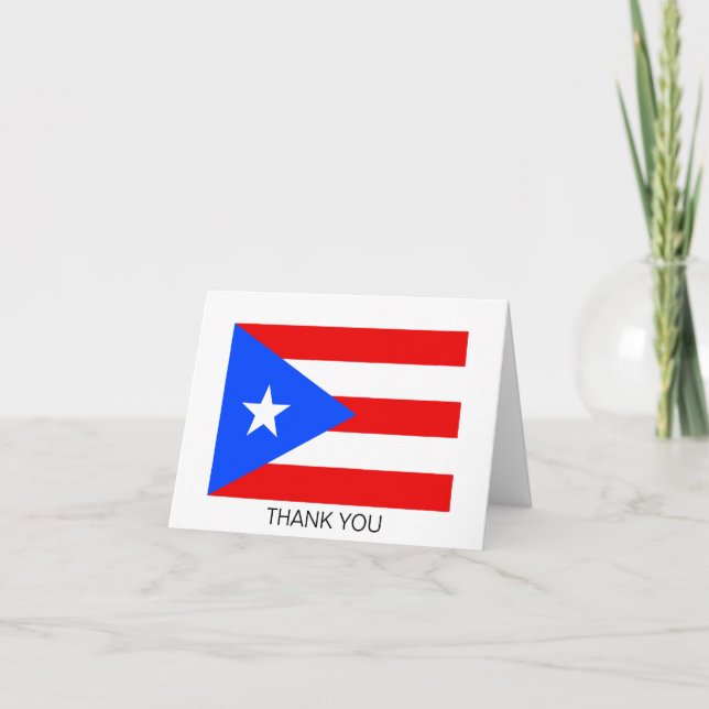 Puerto Rico Flag Dankeskarte (Vorderseite)