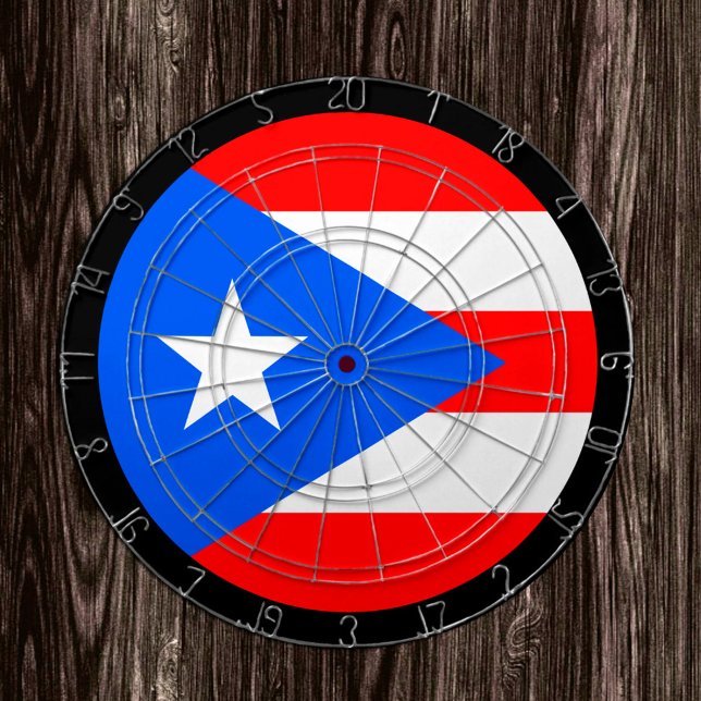 Puerto Rico Flag Dartboard & Dartboard / Spielbret Dartscheibe (Von Creator hochgeladen)