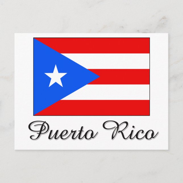 Puerto Rico Flag Design Postkarte (Vorderseite)