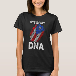 Puerto Rico Flag DNA Männer Frauen Puerto Rico Süm T-Shirt