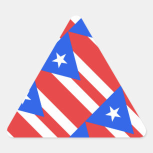 Puerto Rico Flag Dreieckiger Aufkleber