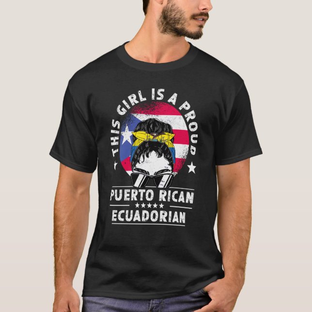 Puerto Rico Flag Ecuador Grown Women Girl Pride T-Shirt (Vorderseite)