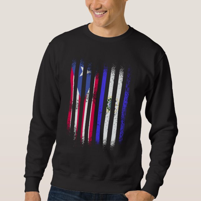 Puerto Rico Flag El Salvador Grown Country Flags S Sweatshirt (Vorderseite)