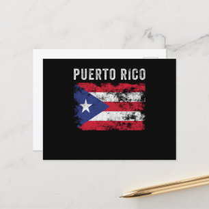 Puerto Rico Flag erschüttert Postkarte