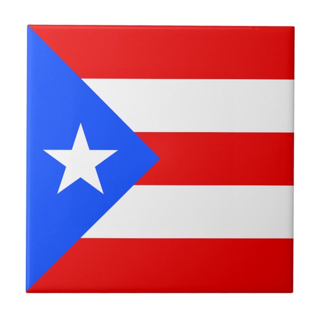 Puerto Rico Flag Fliese (Vorderseite)