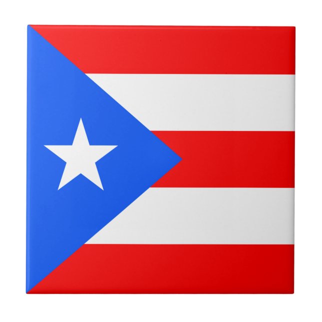 Puerto Rico Flag Fliese (Vorderseite)