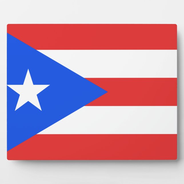Puerto Rico Flag Fotoplatte (Vorderseite)